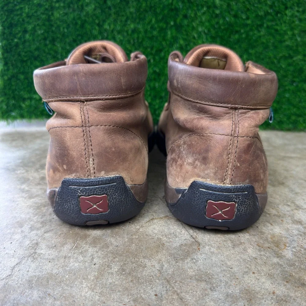 Vintage Y2K Twisted X Leather Chukka Driving Moc Western Workwear Brown 10M